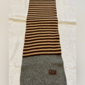 Mens Coach scarf. Brown and gray. NWOT